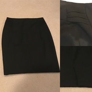 Black Express pencil skirt with hip detailing